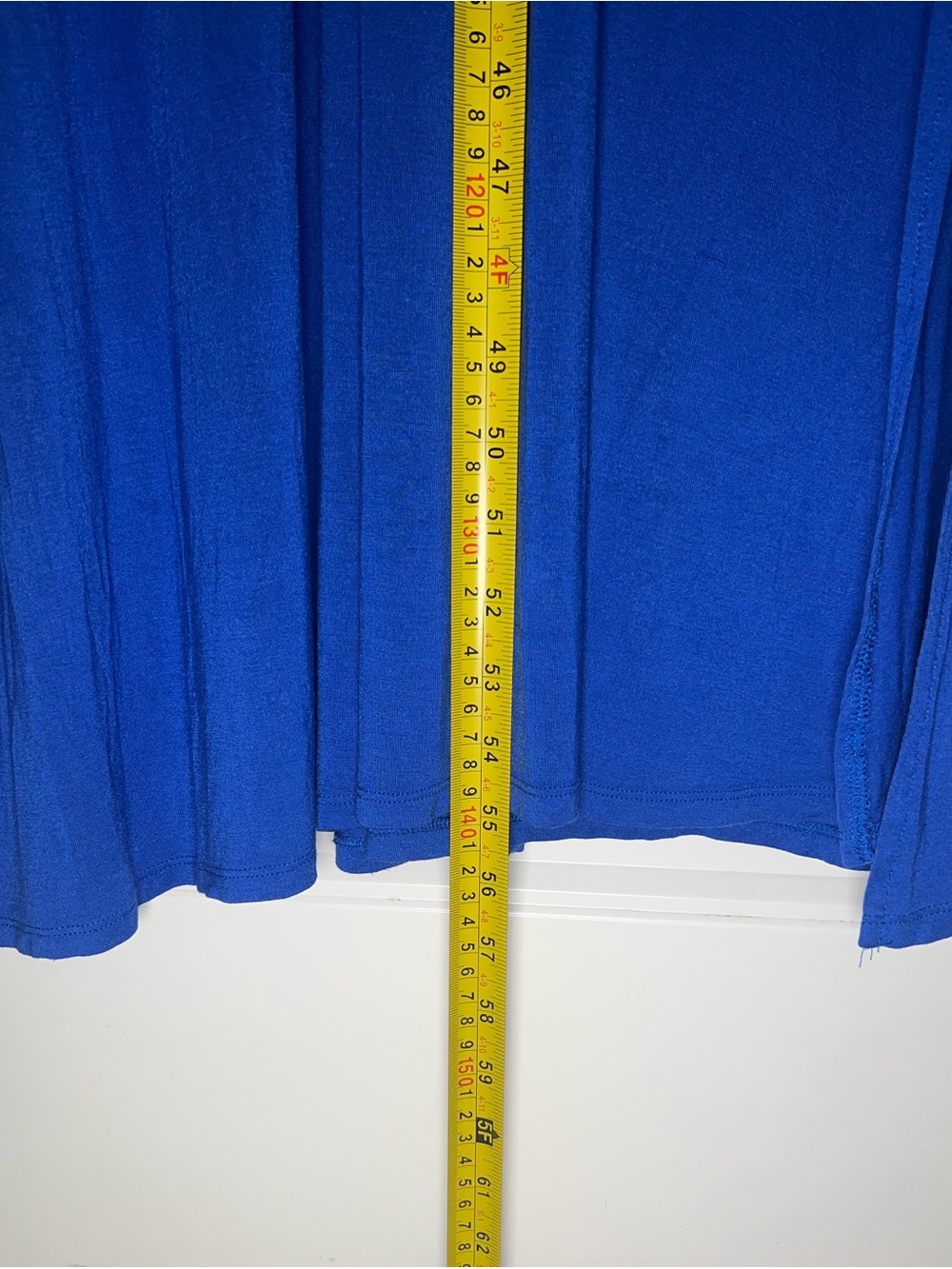 Matty M Blue Maxi Dress Womens Large Sleeveless Empire Waist Stretch Knit - Picture 6 of 8